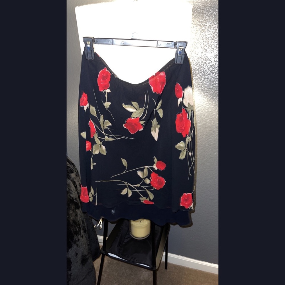 Floral midi skirt